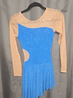 Wish Blue and Tan Sparkle Dance Costume